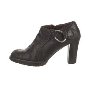 Henry Beguelin Buckled Black Leather Women’s Boots 8.5